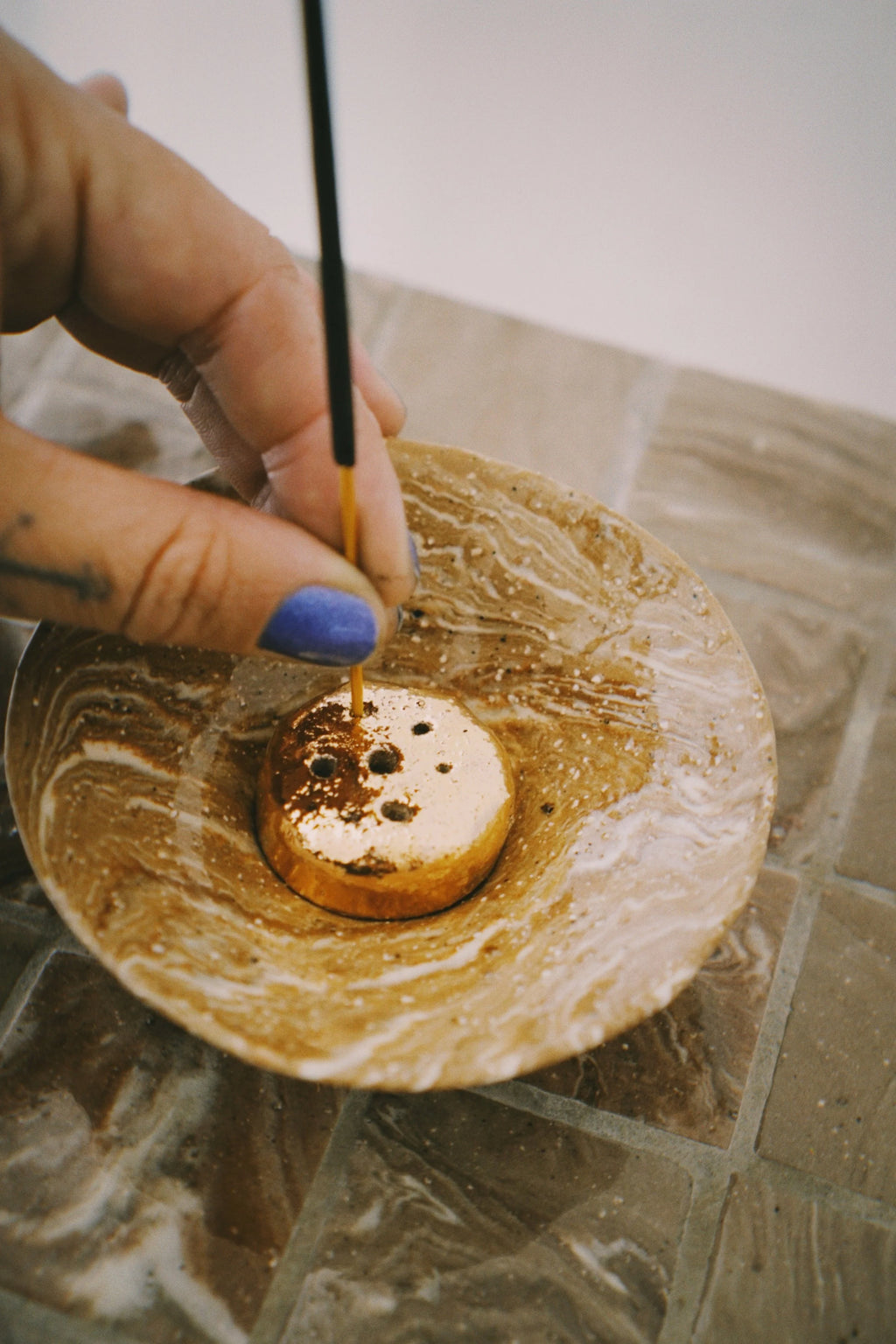 Incense Bowl Gift Pack in Oat by Tantri Mustika
