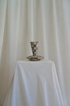 Marmoreal Checkered Vase by Tantri Mustika