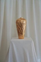 Ukiran Bunga Vase in Gold by Tantri Mustika