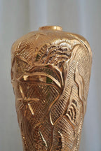 Ukiran Bunga Vase in Gold by Tantri Mustika