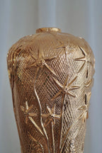 Ukiran Bunga Vase in Gold by Tantri Mustika