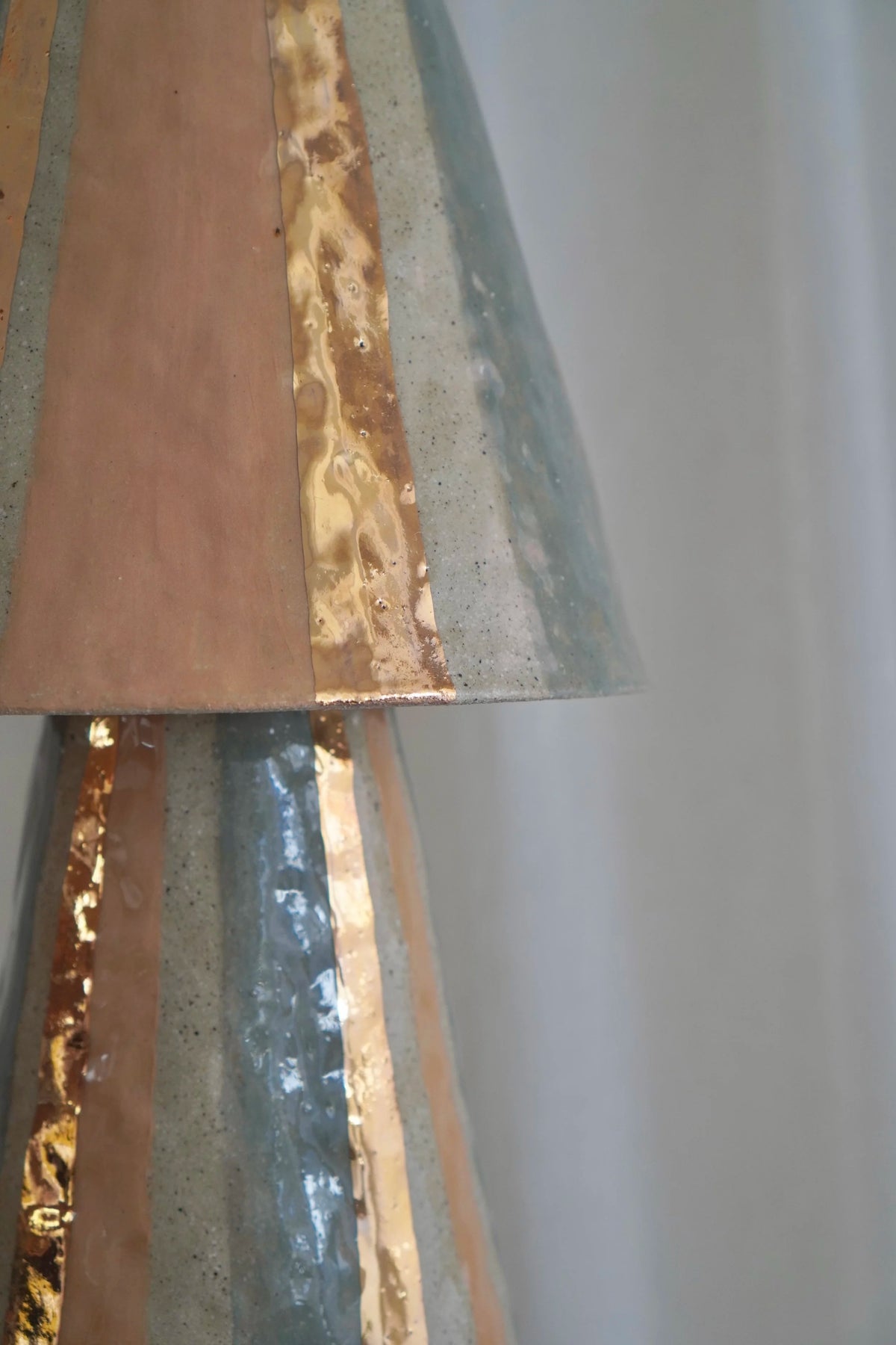 Stellar Table Lamp in Peach & Eucalyptus by Tantri Mustika