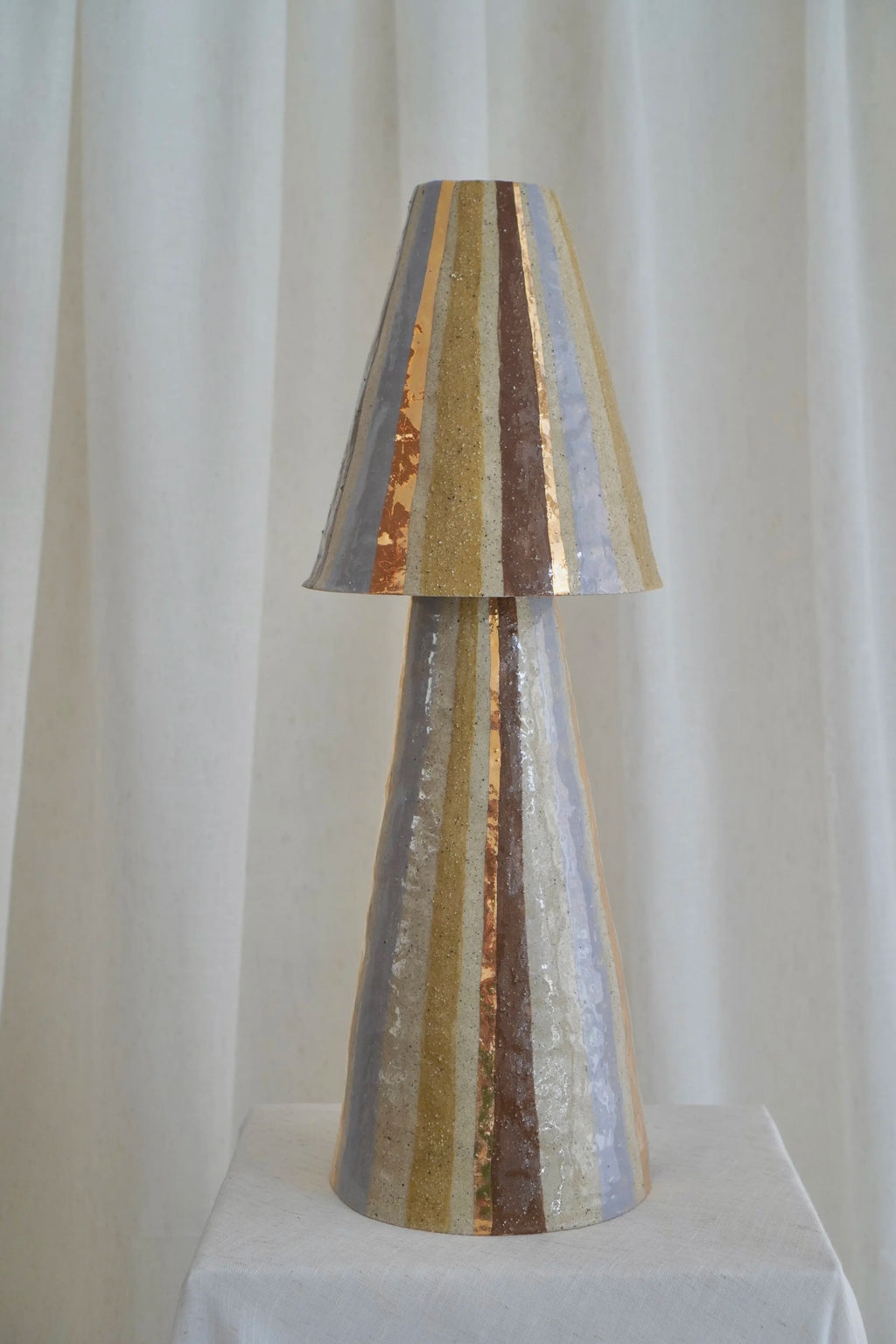 Stellar Table Lamp in Lilac & Mustard by Tantri Mustika