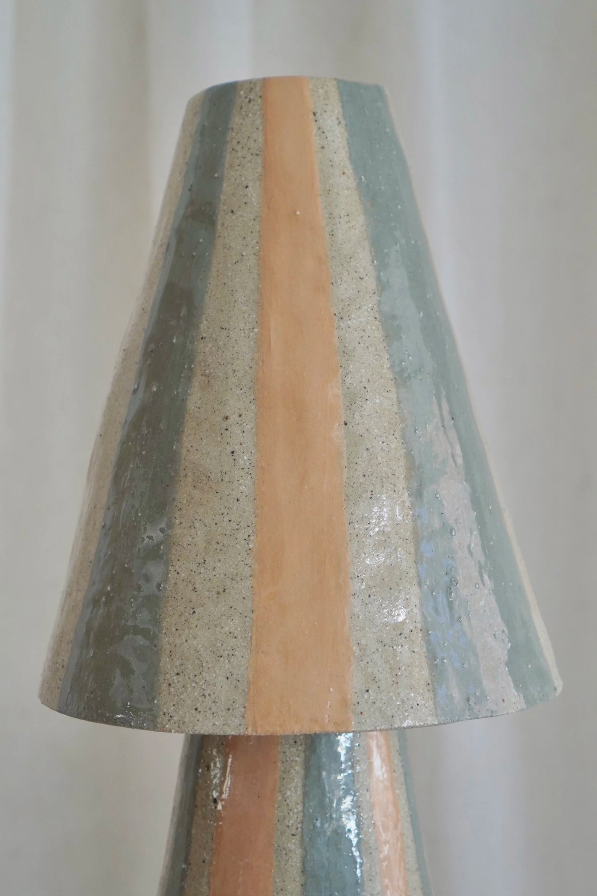 Stellar Table Lamp in Peach & Eucalyptus by Tantri Mustika