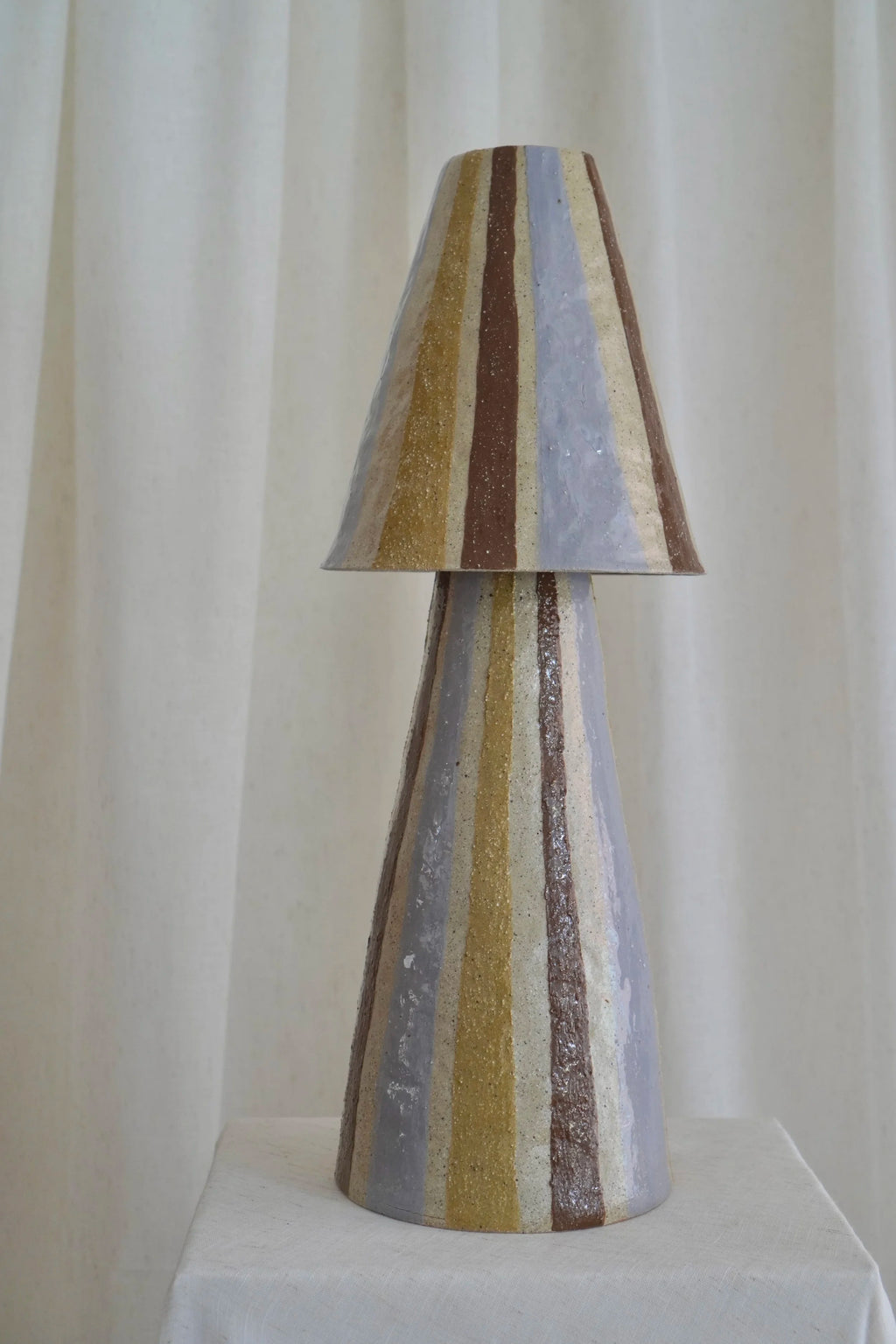 Stellar Table Lamp in Lilac & Mustard by Tantri Mustika