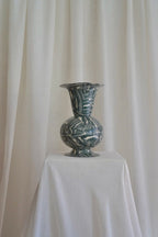 Marbled Relic Vase in Teal by Tantri Mustika