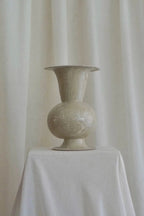 Marbled Relic Vase in Oat by Tantri Mustika
