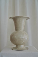 Marbled Relic Vase in Oat by Tantri Mustika