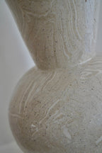 Marbled Relic Vase in Oat by Tantri Mustika