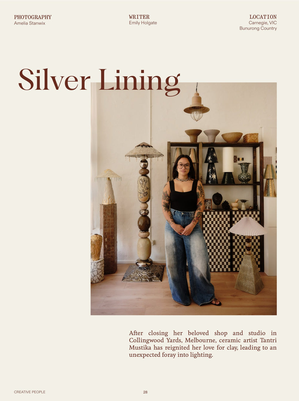 Page 28 of Silver Lining, The Design Files Magazine, Issue 04