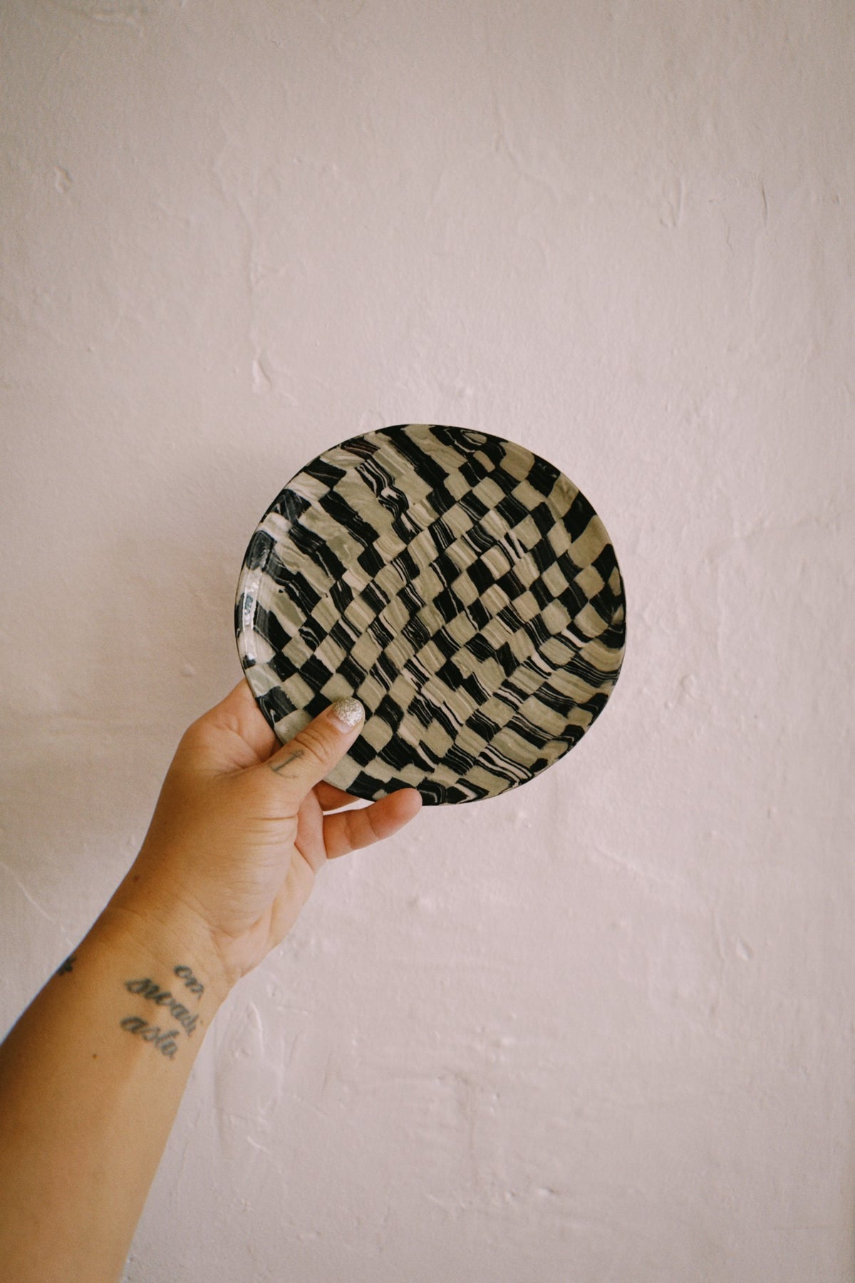 Nerikomi plate, by Tantri Mustika